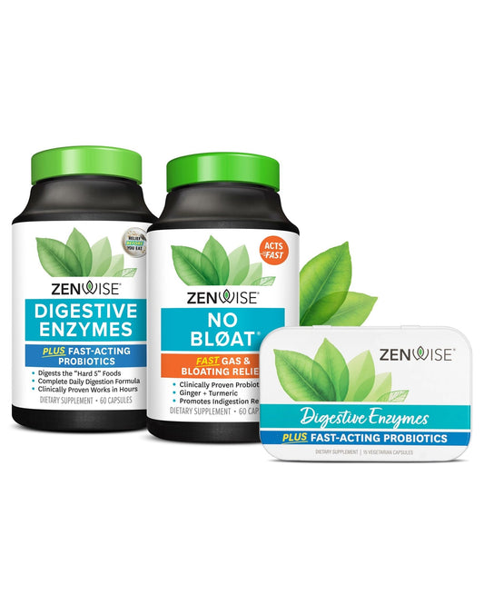 Zenwise Health Digestive Bliss Bundle - Digestive Enzymes, NO BLØAT - NutriGlobal