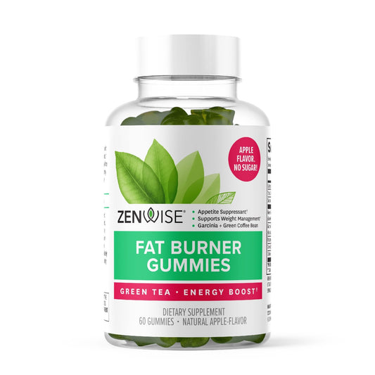 Zenwise Health Fat Burner Gummies - Appetite Suppressant for Weight Loss with Green - NutriGlobal