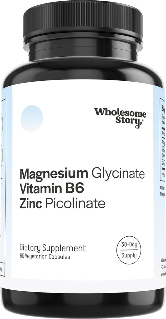 Zinc Picolinate, Magnesium Glycinate Supplements with P5P Vitamin B6 | Magnesium and Zinc Vitamin | Reproductive & Fertility Health, Hormone Balance, Immune System Support | 30 Day Supply - NutriGlobal
